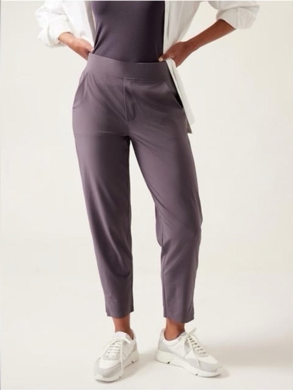 Athleta Brooklyn Mid Rise Ankle Pant in Dusk Violet